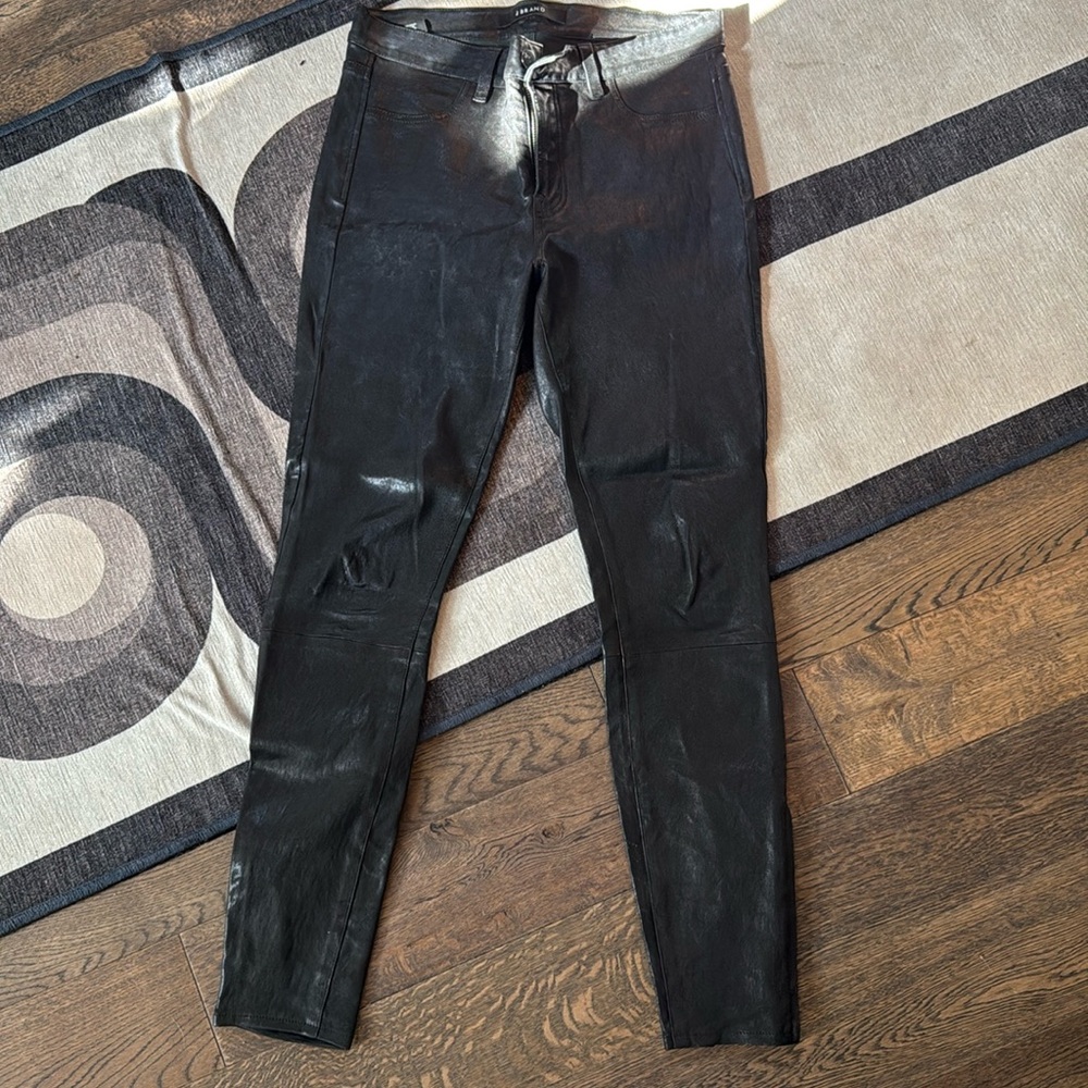 J Brand black leather pants
